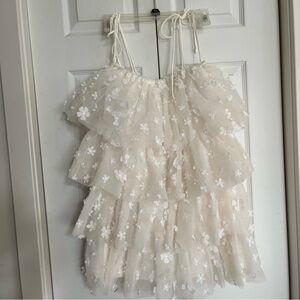 Floral Layered Tiered Mini Dress